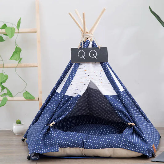 Canvas Pet Tent – Portable Indoor Shelter for Small & Medium Dogs (3 Sizes)